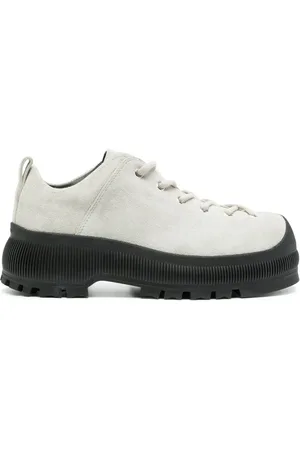 Jil Sander Sneakers i ruskind med plateausål