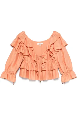 Chloé Cropped top med flæser