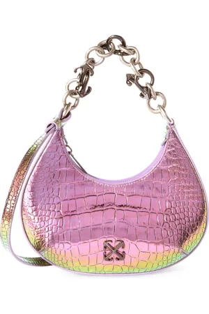 OFF-WHITE Hemisphere Croco skuldertaske
