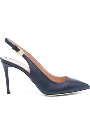 Pollini 85 mm pumps i læder med slingback