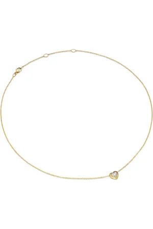 David Yurman Puffy Heart diamanthalskæde i 18 karat guld