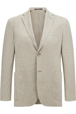 Boggi Milano Blazer i hør og bomuldsblanding