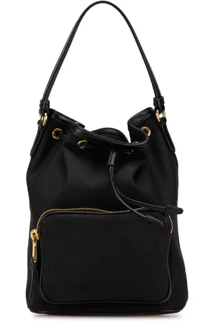 Prada Canapa Duet bucket-taske med logo fra 2000-2024