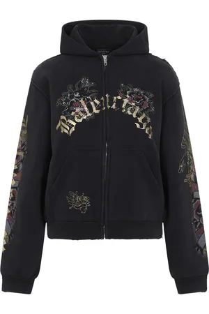 Balenciaga Tacky Tattoo-hættetrøje med slitageeffekt