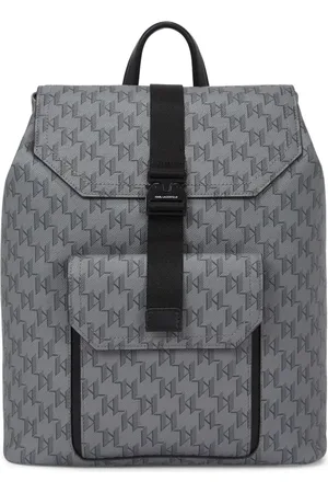 Karl Lagerfeld Rygsæk med monogramtryk og spænde