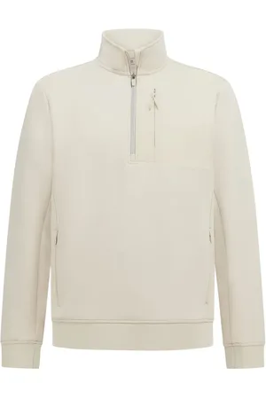 Boggi Milano Sweatshirt i scuba med kort lynlås