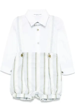 COLORICHIARI Stribet shorts og skjortesæt