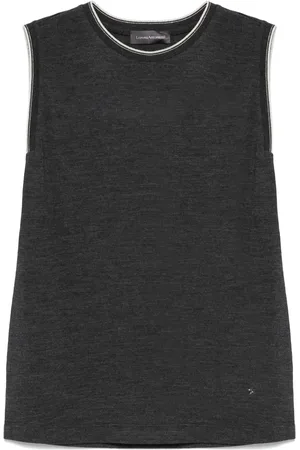 LORENA ANTONIAZZI Tanktop med kontrastkant