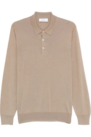 LARDINI Finstrikket polo