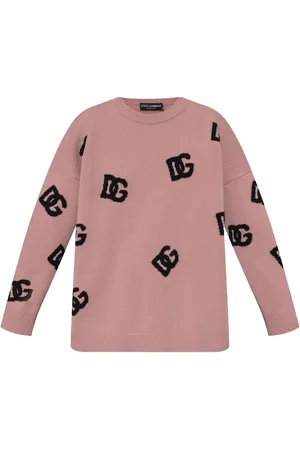 Dolce & Gabbana Intarsiastrikket sweater med logo