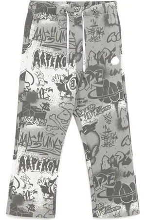 A Bathing Ape Joggingbukser med graffiti-tryk