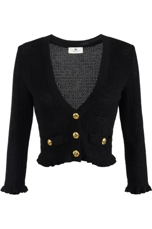 Elisabetta Franchi Cardigan med knapper og logo