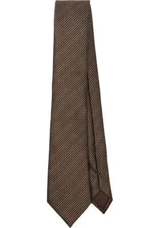 Giorgio Armani Silkeslips i mønstret jacquard