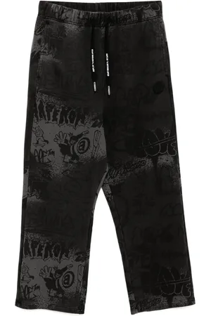 A Bathing Ape Joggingbukser med graffiti-tryk