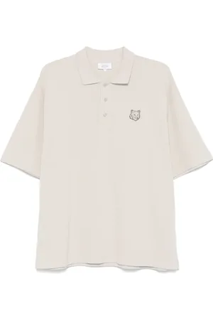 Maison Kitsuné Polo med rævehoved-mærke