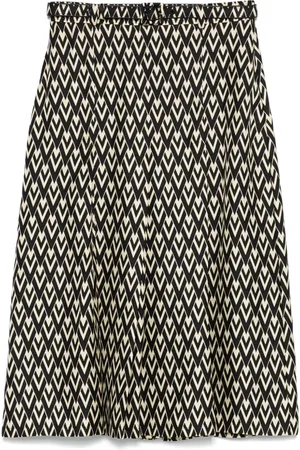 VALENTINO GARAVANI Midi nederdel med logotryk