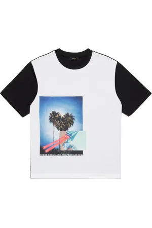 Nº21 T-shirt med colourblocking
