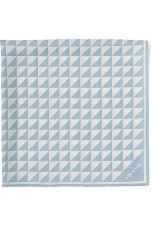 Prada Twill-tørklæde med geometrisk tryk