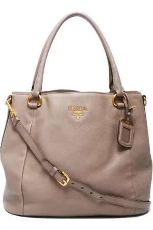 Prada Two-way håndtaske med logoplade fra 00