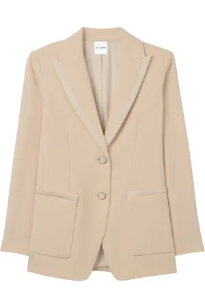 ST. JOHN Blazer i crepe med satin-ryg