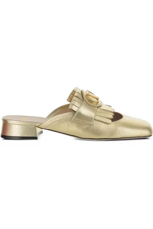 VALENTINO GARAVANI Mules i læder med logoplade