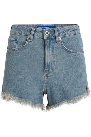Karl Lagerfeld Denimshorts med frynser