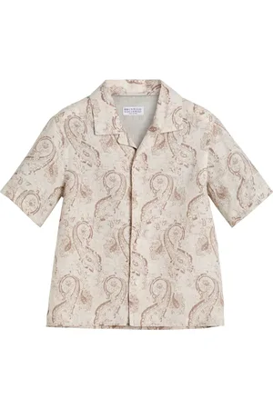 Brunello Cucinelli Skjorte med paisleytryk