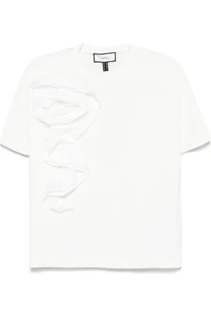 NISSA T-shirt med blomsterapplikation