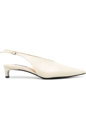 Jil Sander 40 mm slingback-pumps i læder