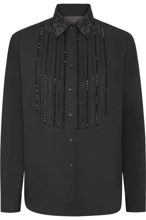 Philipp Plein Skjorte med krystaludsmykning