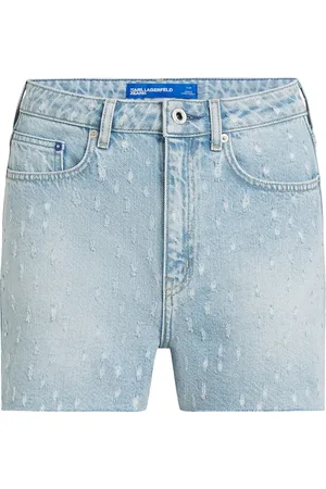Karl Lagerfeld Denimshorts i bouclé