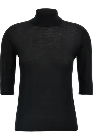 Max Mara Cecina top med rullekrave
