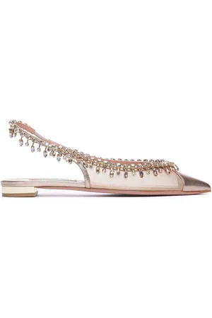 Aquazzura Temptation Crystal ballerinaer