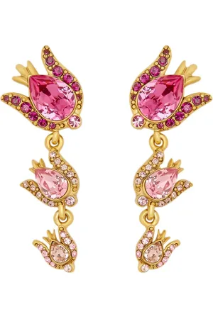 Oscar de la Renta Rose-ørehængere med krystal