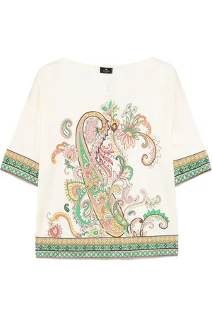 Etro T-shirt med paisleytryk