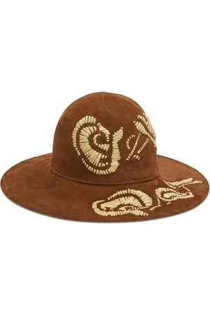 ERMANNO SCERVINO Broderet hat med bred skygge