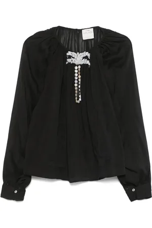 FORTE FORTE Perledekoreret bluse