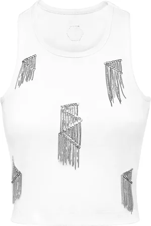 Philipp Plein Tanktop med frynser