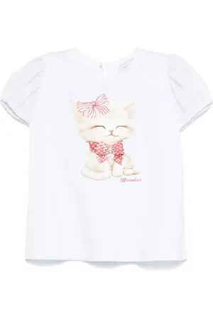 MONNALISA T-shirt med kattetryk