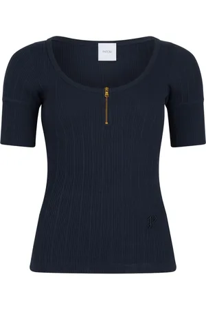 Patou Ribbet T-shirt med rund halsudskæring