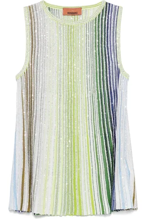 Missoni Stribet top med pailletter