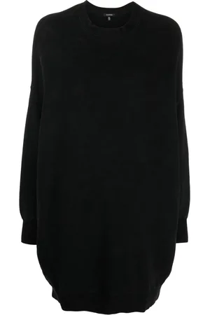 R13 Grunge sweatshirt-kjole med rund hals