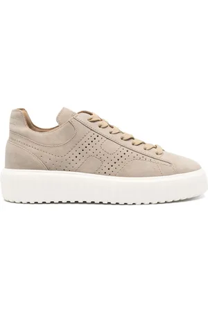 Hogan H-Stripes sneakers i ruskind