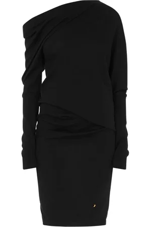 Moschino Kort kjole med asymmetrisk hals