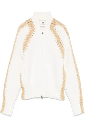 ERMANNO SCERVINO Cardigan i bomuld med bastdetalje