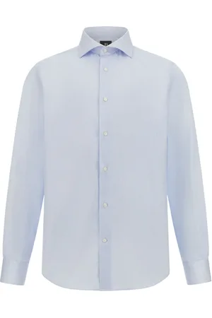 Boggi Milano Stribet skjorte i poplin