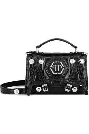 Philipp Plein Lille Hexagon tote-taske i læder