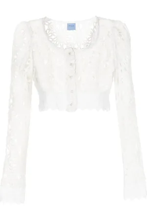 Macgraw Noble bluse med broderie anglaise