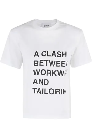 ERIKA CAVALLINI T-shirt i bomuld med logotryk
