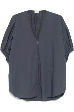 Brunello Cucinelli Bluse med Monili-kæde